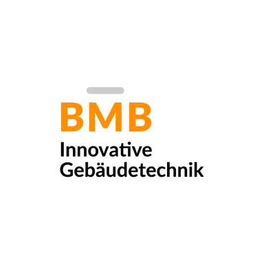 Logo des Unternehmens BMB Innovative Gebäudetechnik in orange und schwarz.